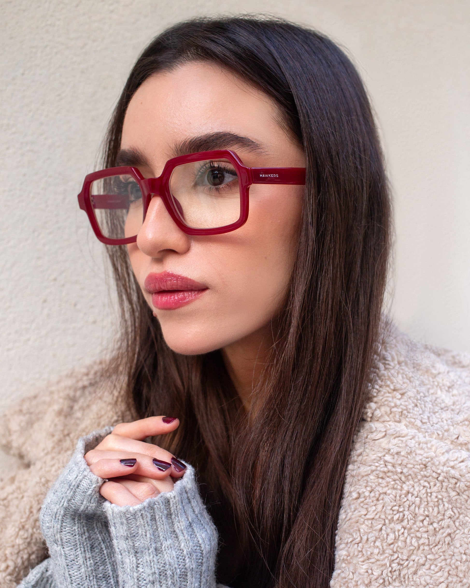 Hawkers Minimal Max Blue Blocks, Rouge Cerise HAWKERS